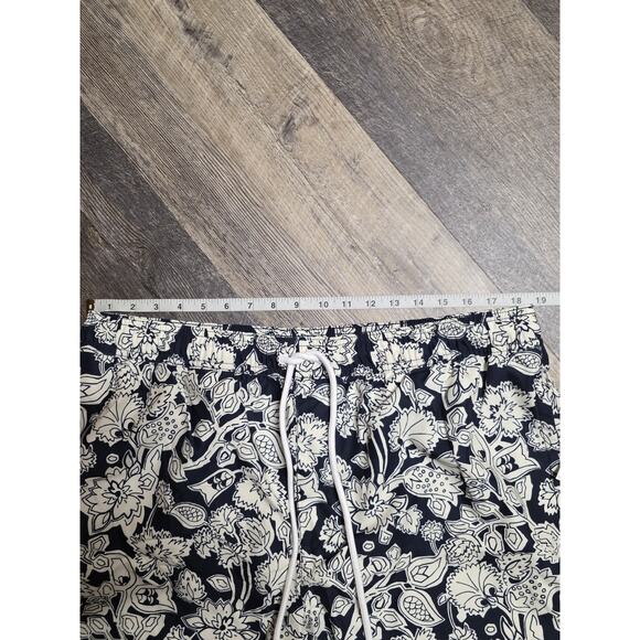 Amazon Essentials Men's Swim Trunks XL Navy Folk Floral Mesh Lining Quick Dry - Picture 3 of 8